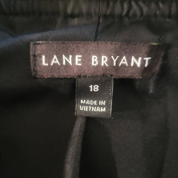 Lane Bryant On-The-Go Bomber Black & Lavendar/Gray Patterned Jacket - Size 18 - Picture 7 of 11